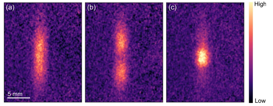Doyle Figure 1: A beam of YbOH molecules, imaged by laser excitation.